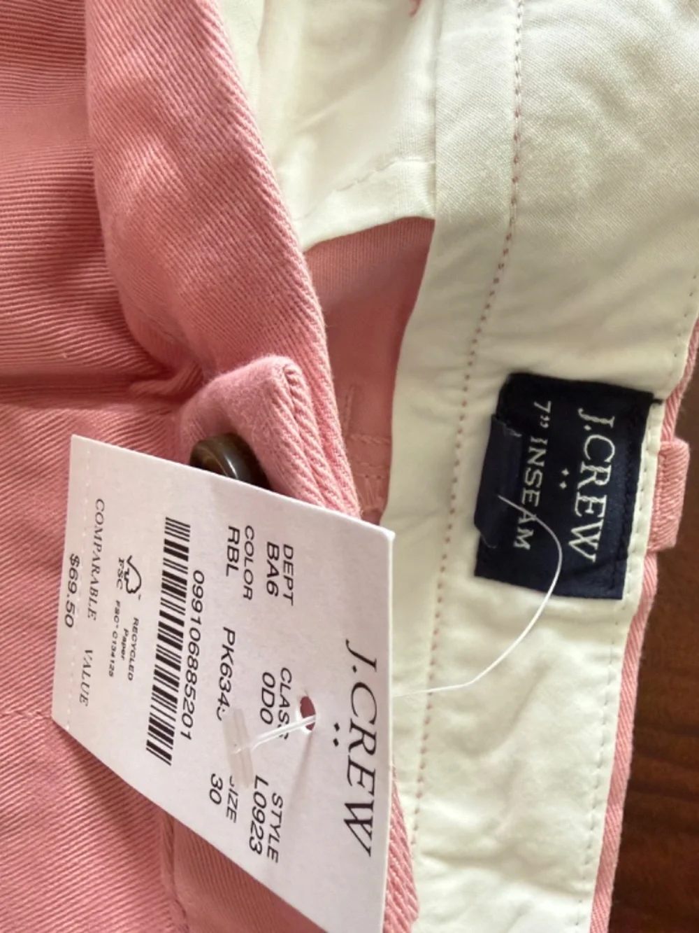 J. Crew Mens shorts New With tags size 30 7 inch